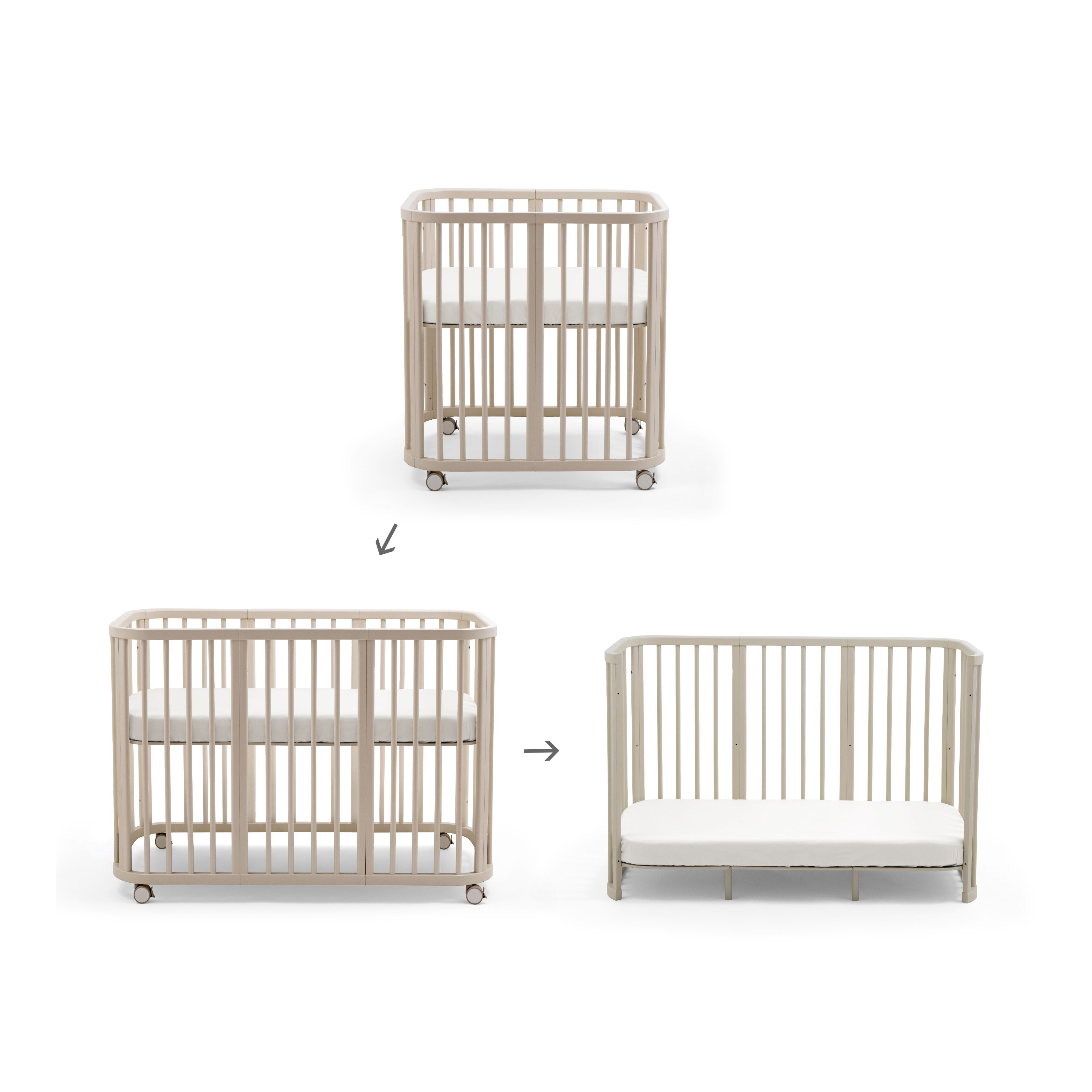 Babybetten Zubehör, STOKKE, Weiß – Besonderheit: verwandelt das Nighti™ Mini in das größere Nighti™ Bett