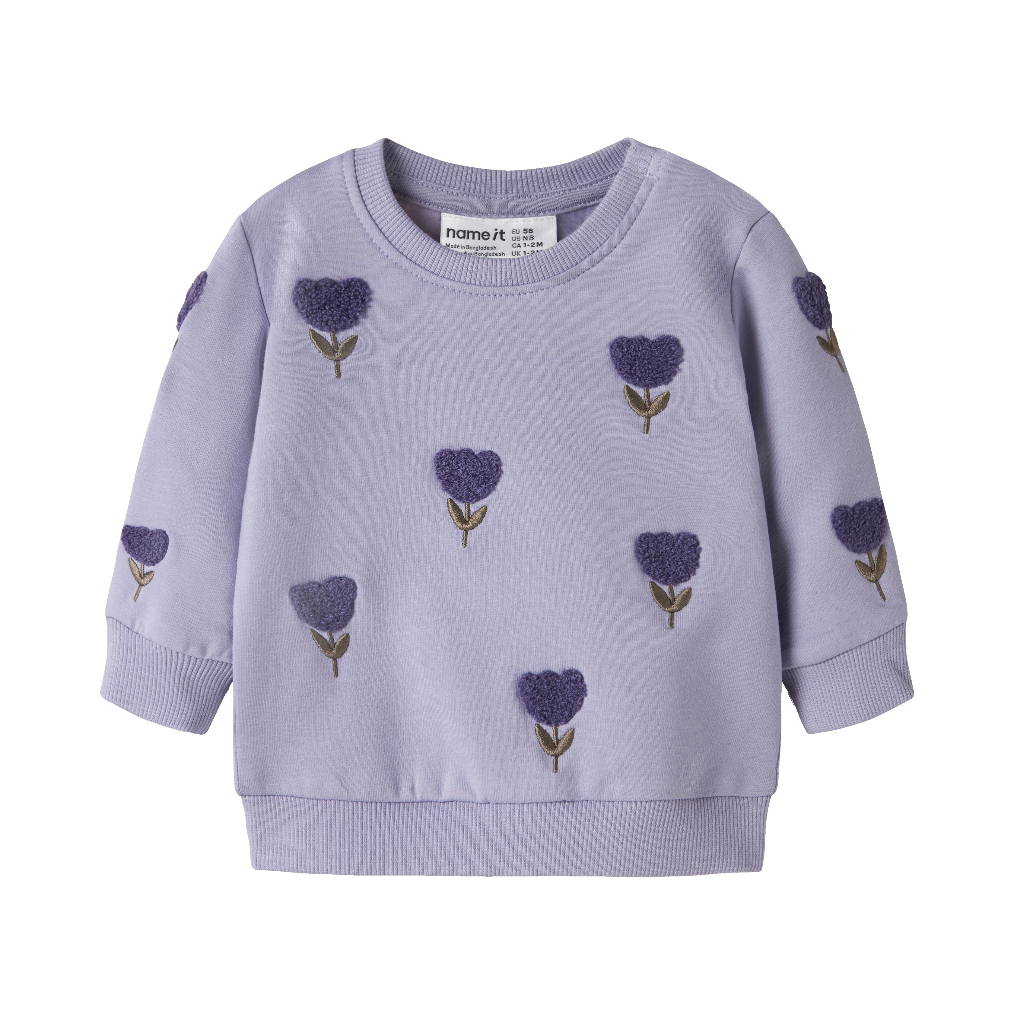 Pullover & Sweatshirts, name it, Lila – Besonderheit: Knopfleiste am Kragen