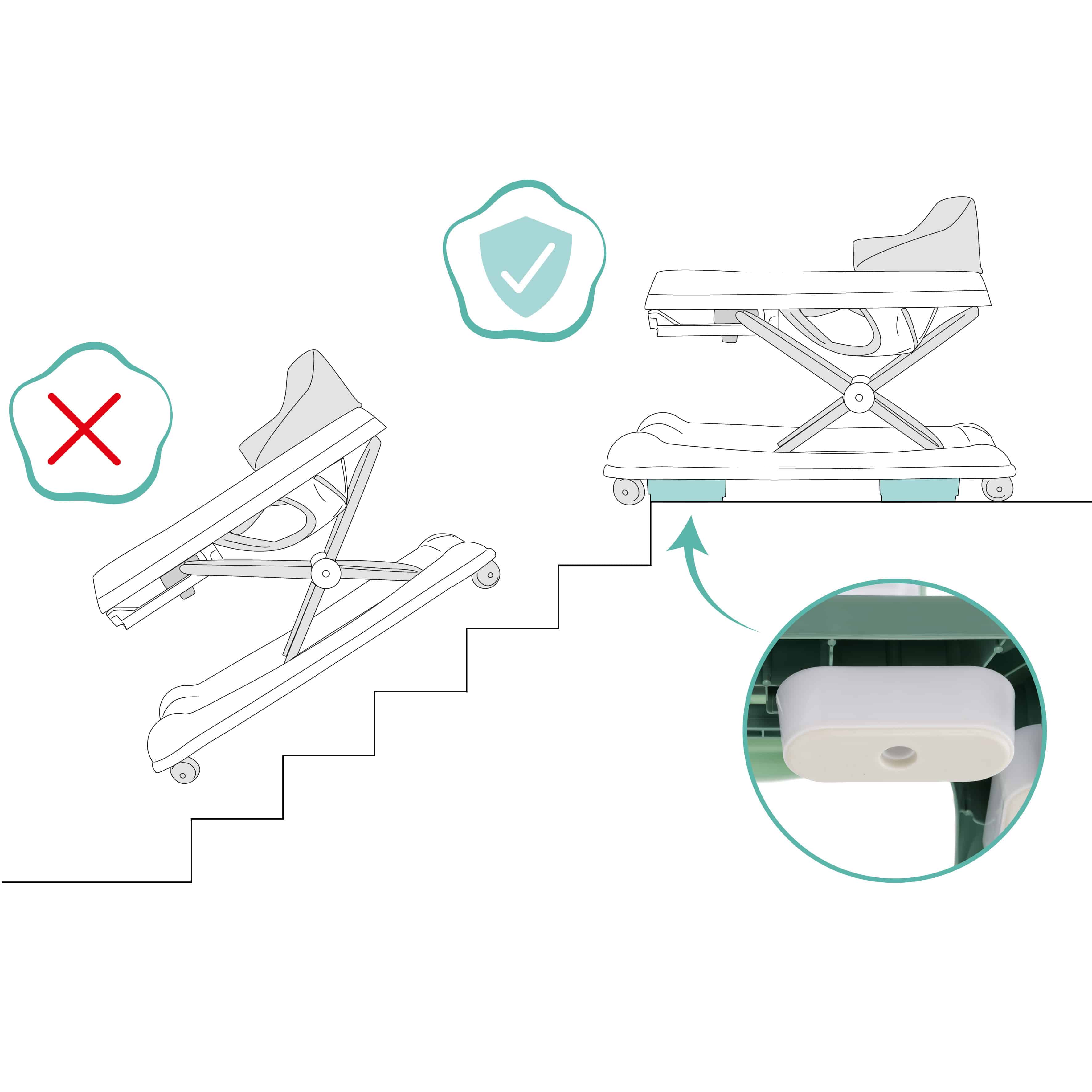 Lauflernwagen, fillikid, Grün – Produktansicht
