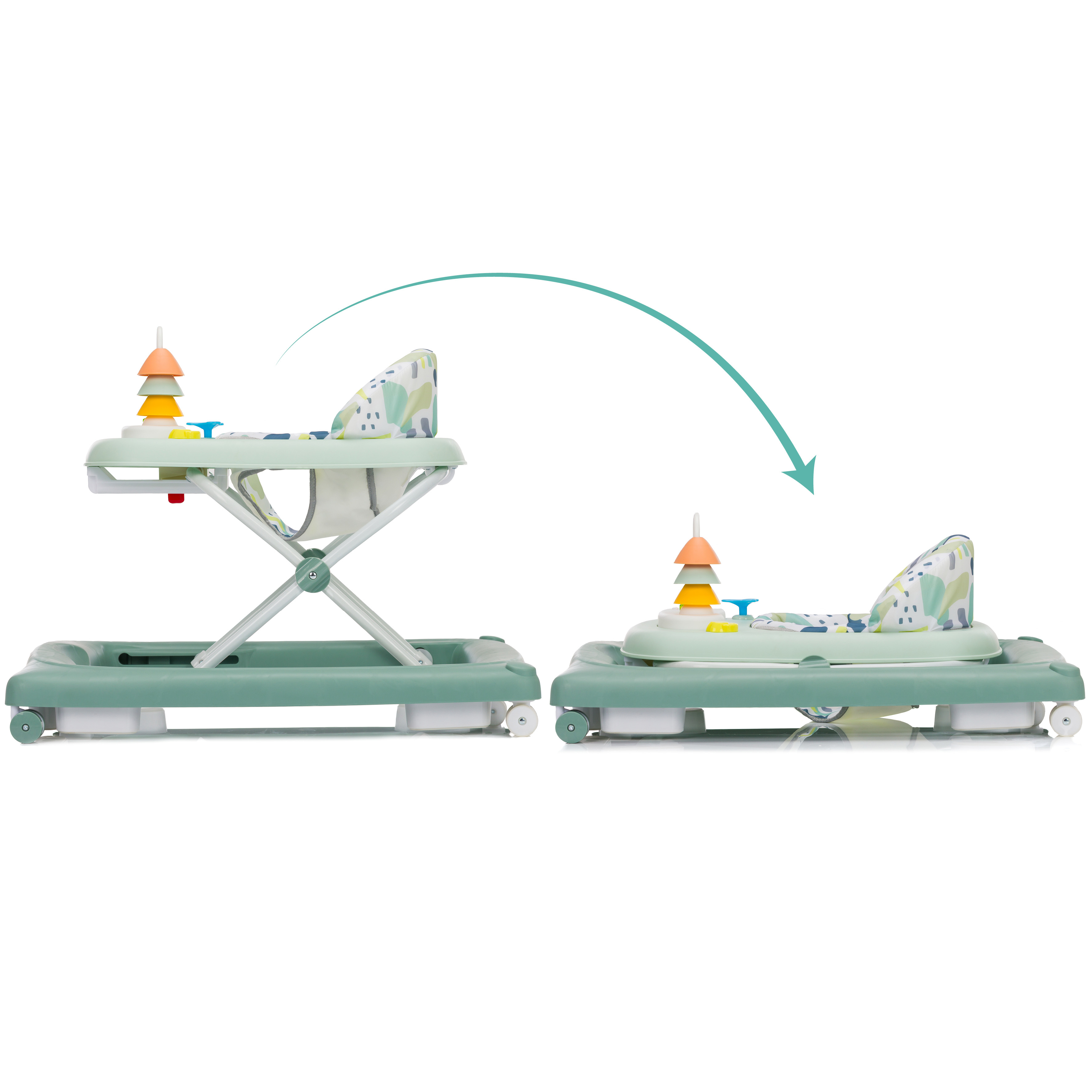 Lauflernwagen, fillikid, Grün – Produktansicht