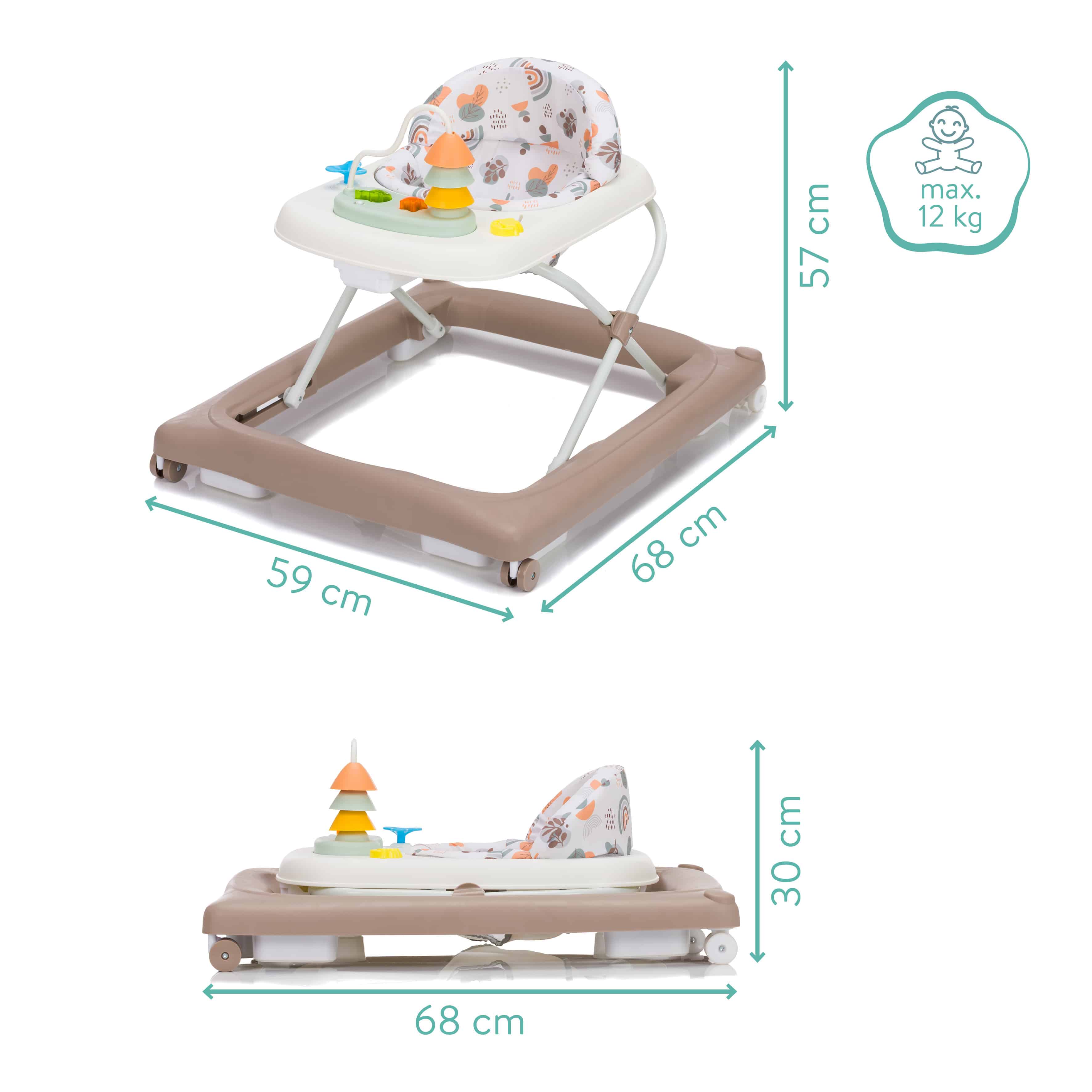 Lauflernwagen, fillikid, Braun – Produktansicht