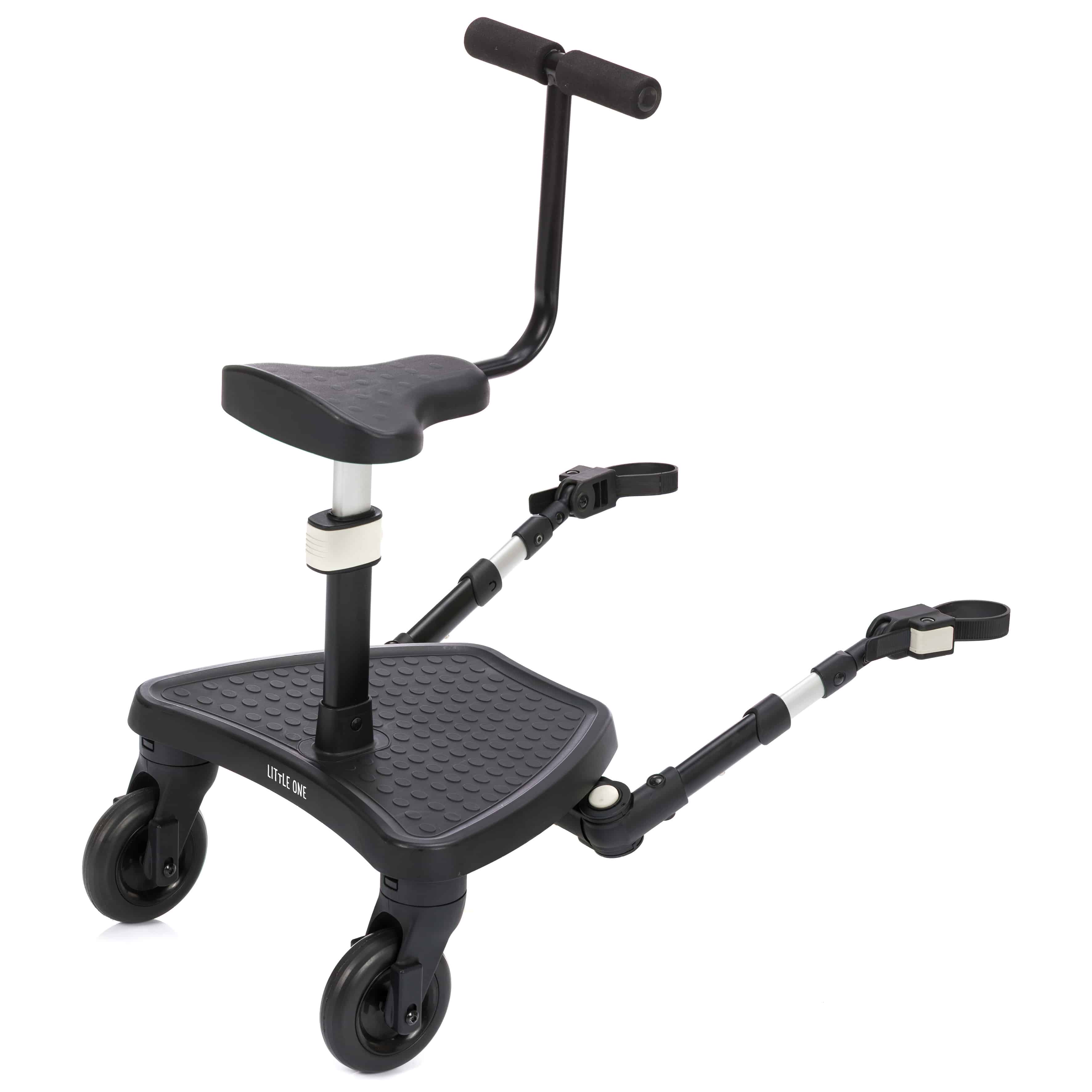 Buggyboards, LITTLE ONE, Schwarz – Besonderheit: höhenverstellbarer & abnehmbarer Sitz inkl. Abdeckstoppel