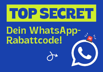 Top secret. Dein WhatsApp Rabattcode!