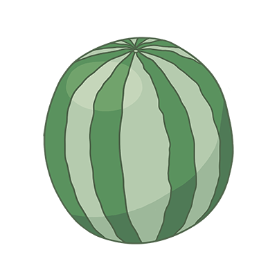 Wassermelone eine auf weißem hintergrund.