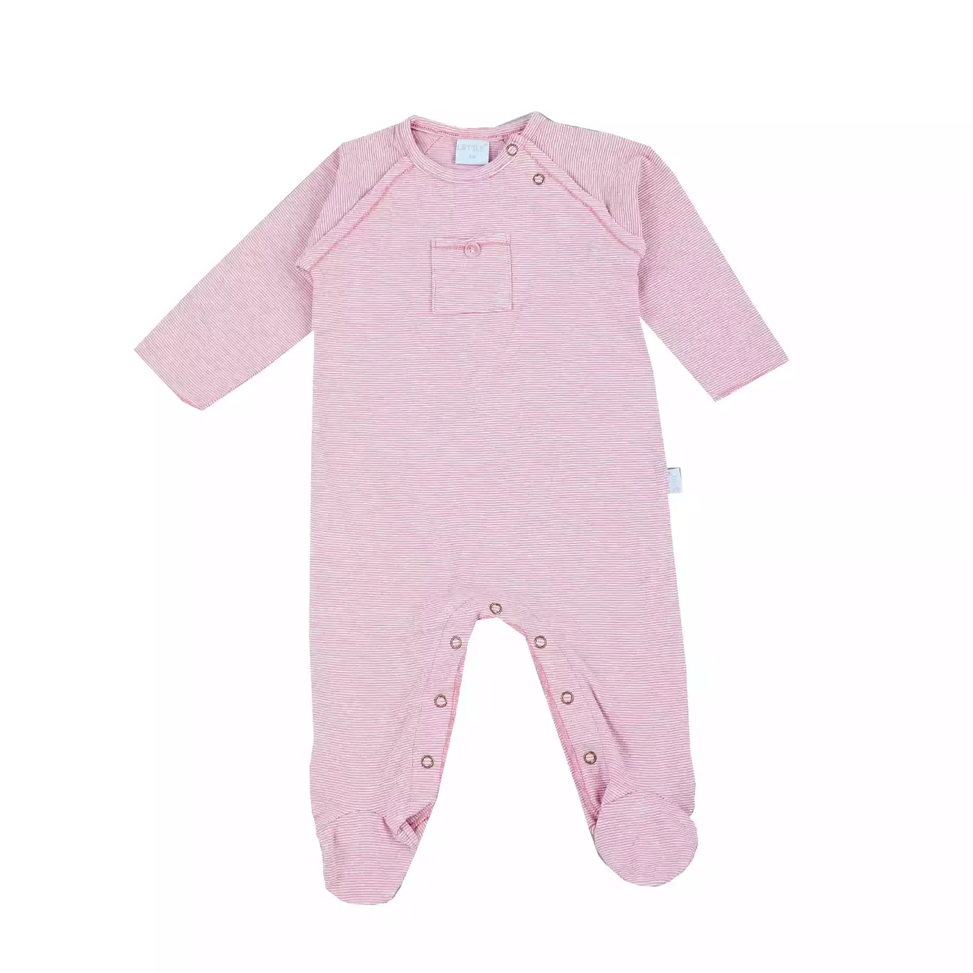 Basic Schlafanzug geringelt LITTLE Pink Rosa 2007576727001 1