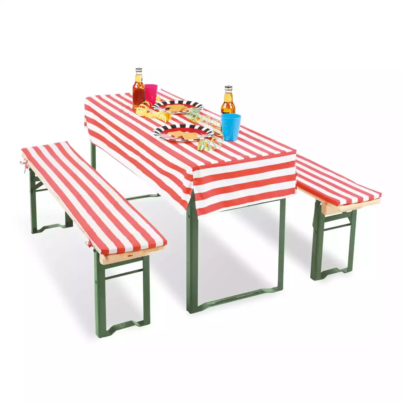 Tischdecke für Sitzgruppe Sepp Pinolino Weiß Rot 2000565110808 1