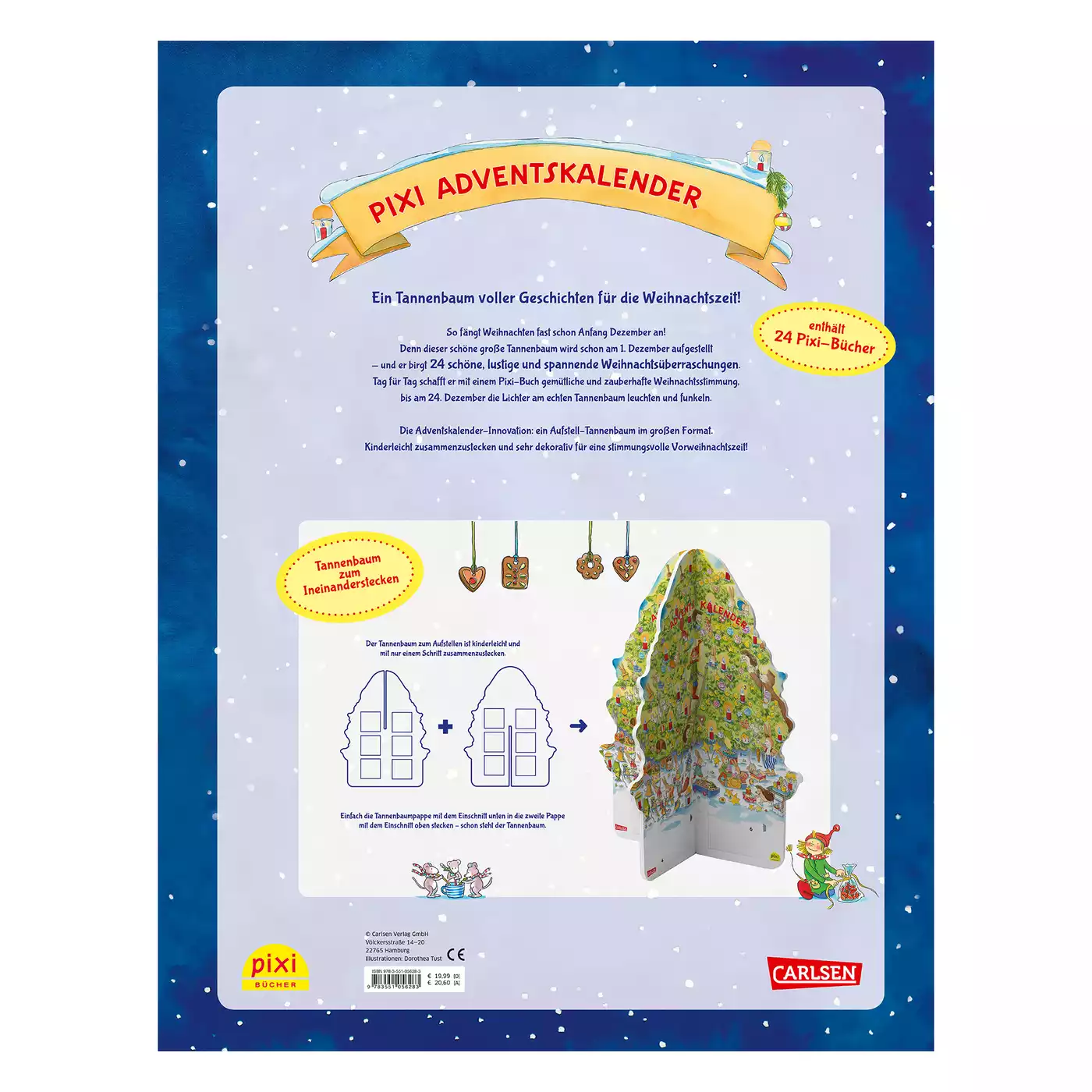 Pixi Adventskalender in Weihnachtsbaumform CARLSEN 2000577525805 6