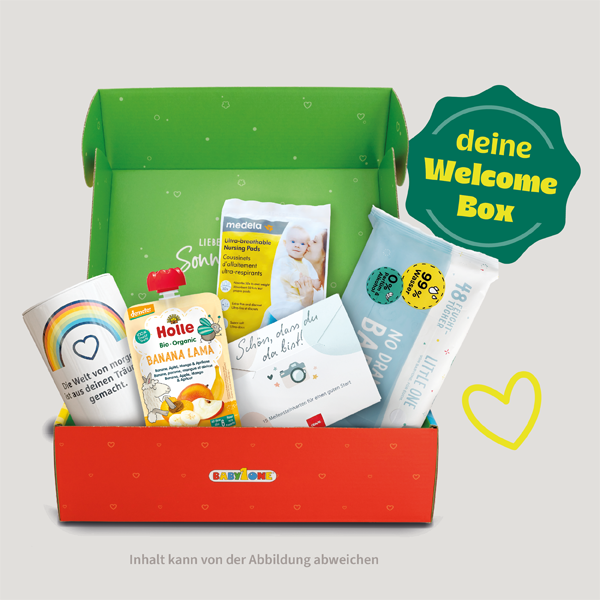  offene Welcome Box mit den Produkten 
