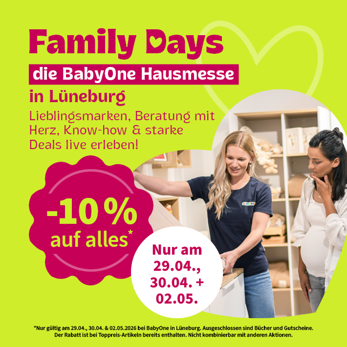 Hausmesse bei Babyone Lüneburg am 29.04,30.04 und 02.05. mit vielen starken Deals und -10% Rabatt auf alles 