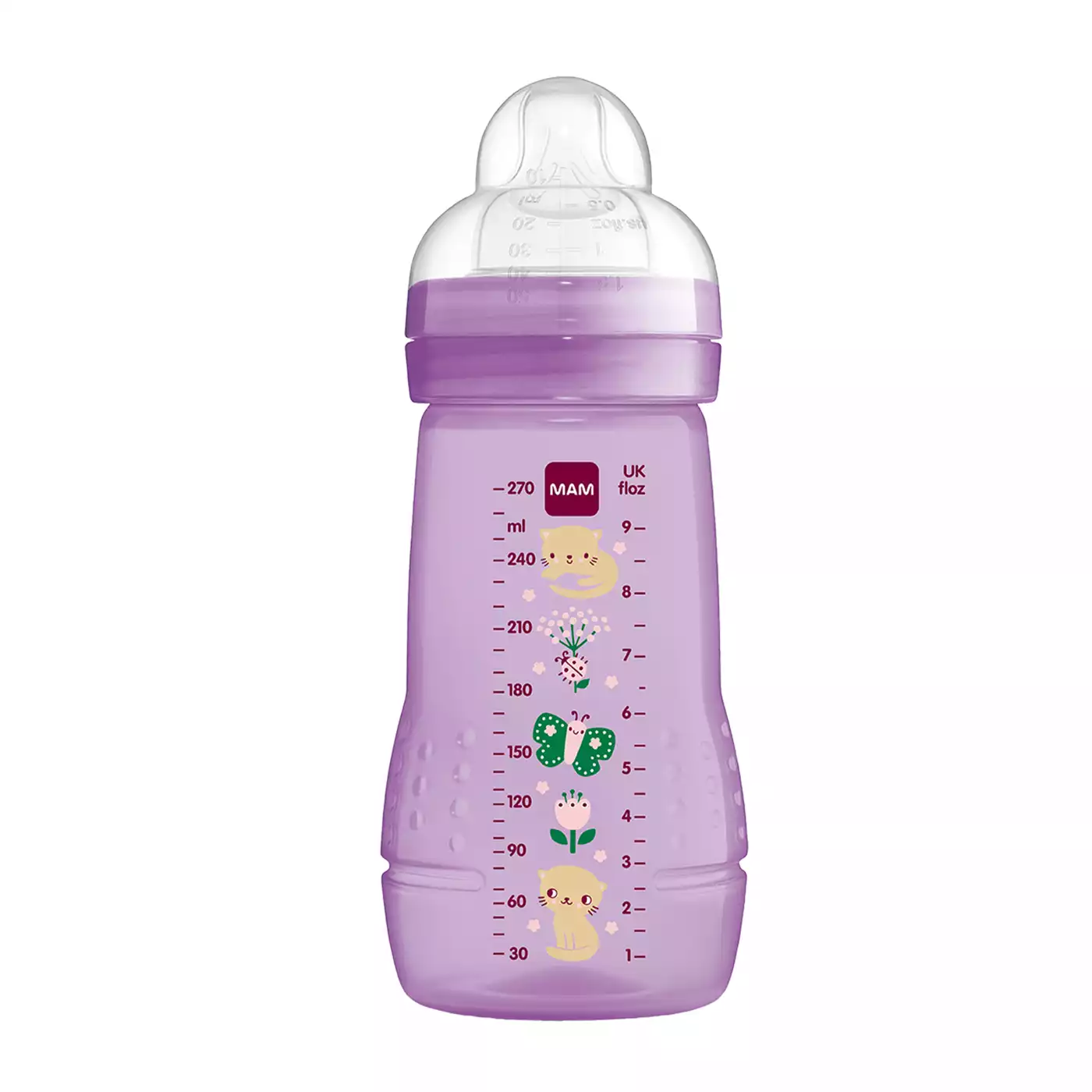 Easy Active Baby Bottle Katze/ Schmetterling MAM Lila 2000568213032 3