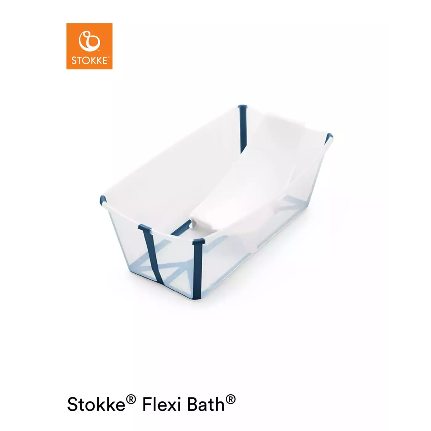 Flexi Bath® Bundle inkl. Newborn Support Transparent Blue STOKKE Transparent Weiß 2000576825302 5