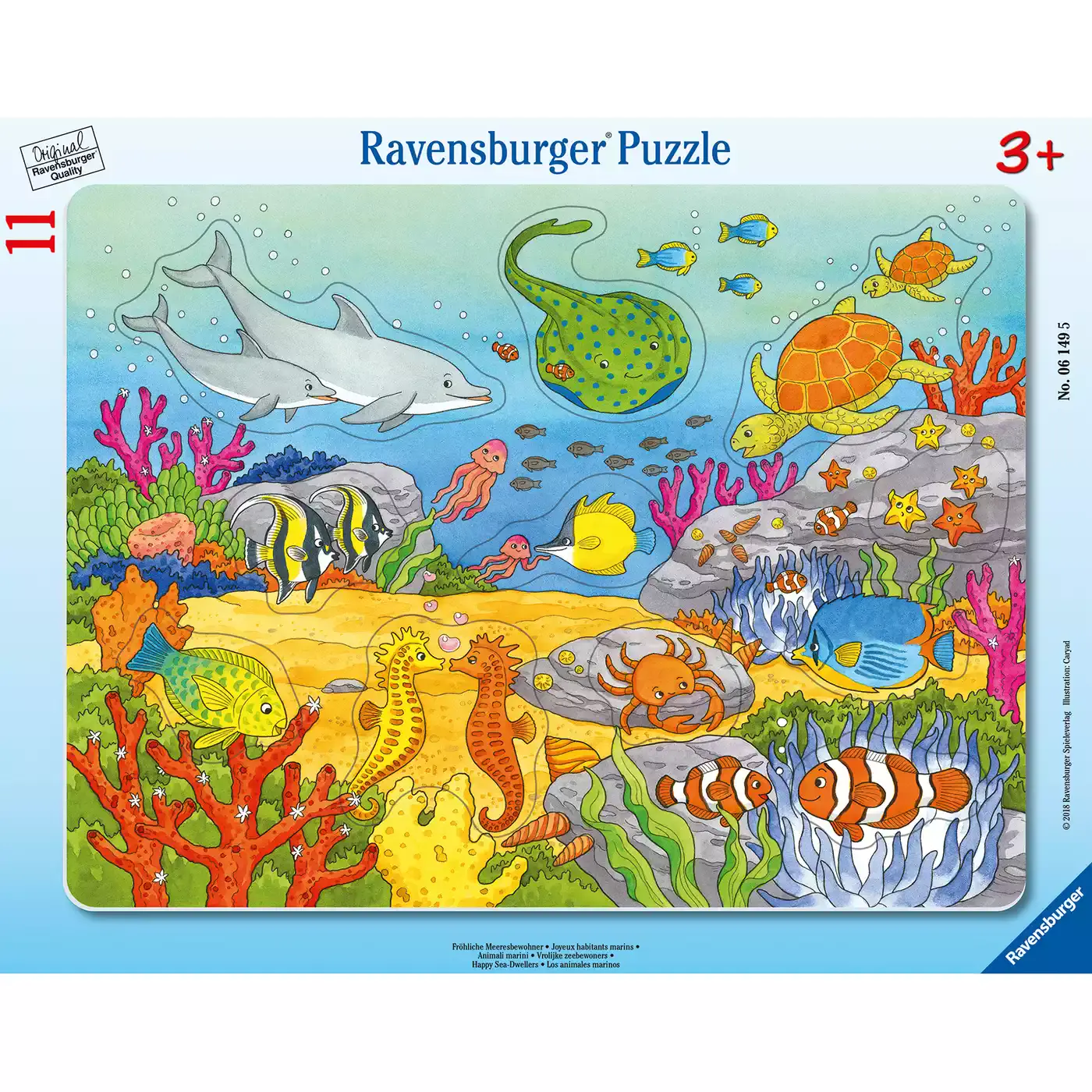 Kinderpuzzle Fröhliche Meeresbewohner Ravensburger 2000578035204 1