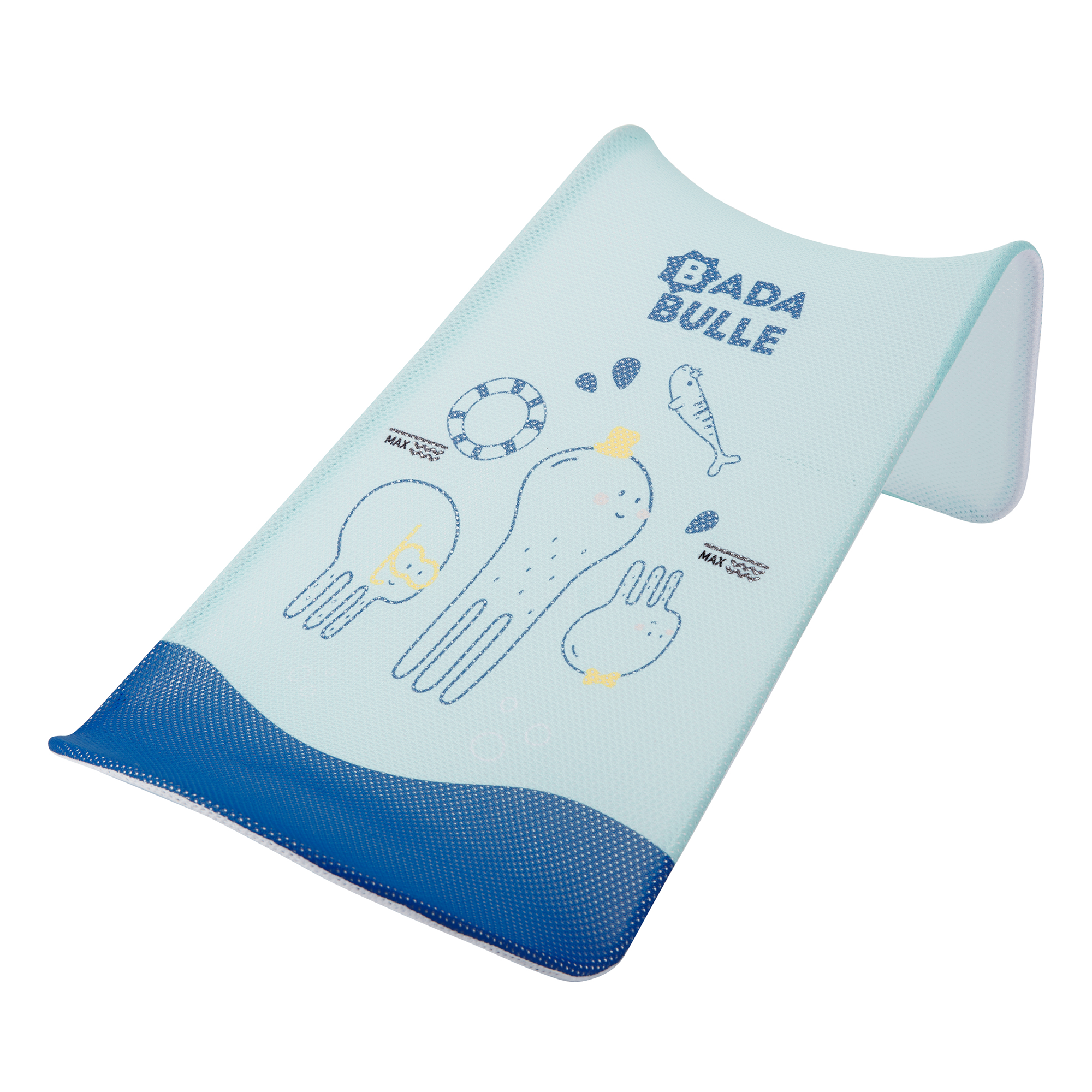 Badabulle Badematte Mit Meerestieren – 70x40 Cm, Rutschfest Mit 82 Saugnäpfen & Temperatursensor – Für Babybadewanne & Dusche
