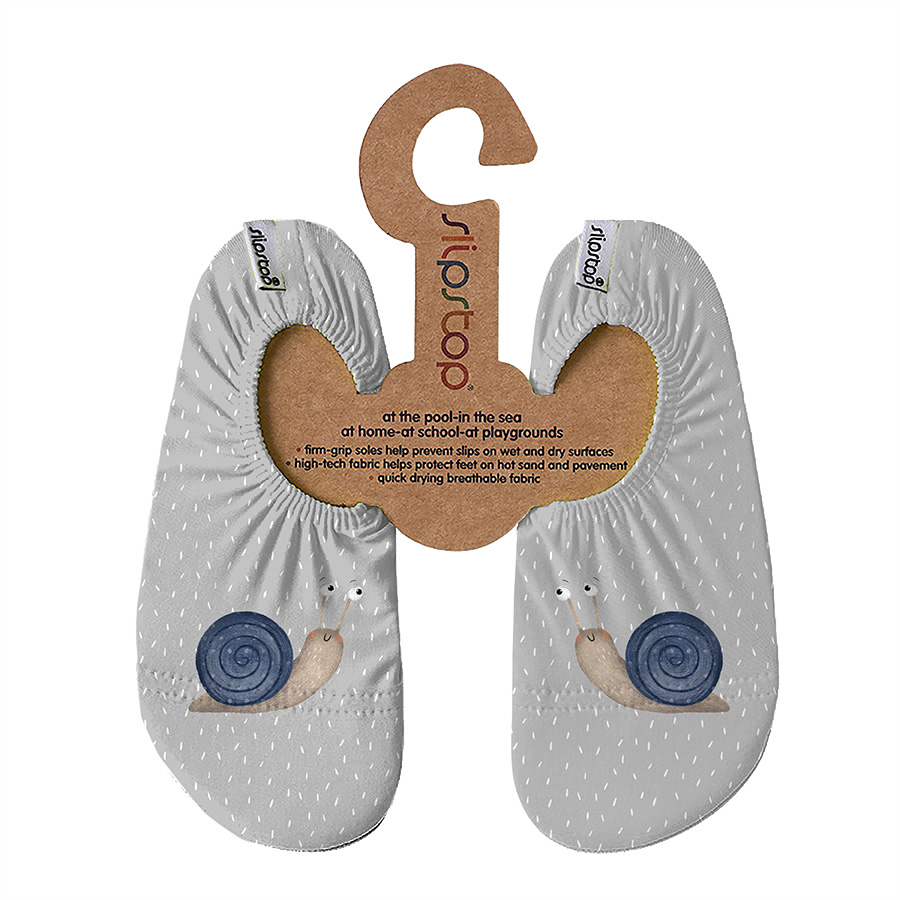 Badeschuhe, slipstop, Grau – Besonderheit: Sohle aus 13% Baumwolle