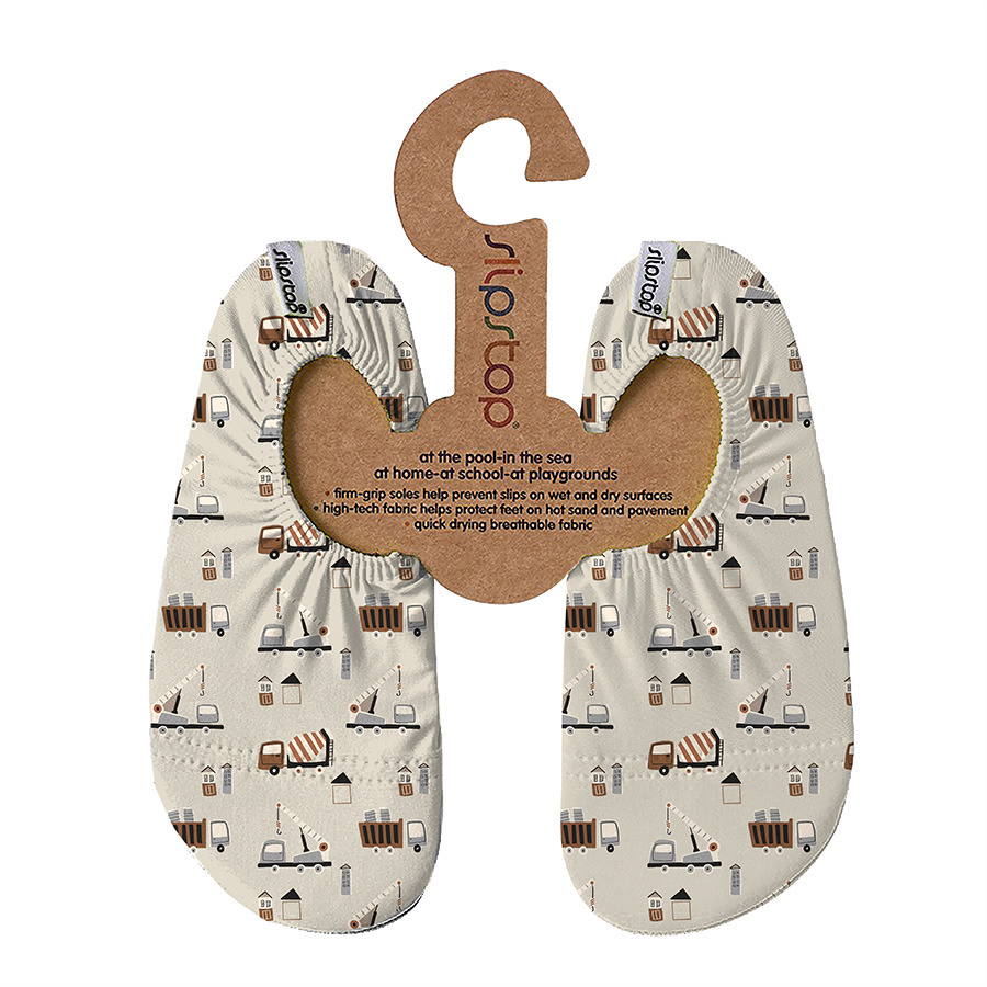 Badeschuhe, slipstop, Beige – Besonderheit: Sohle aus 13% Baumwolle