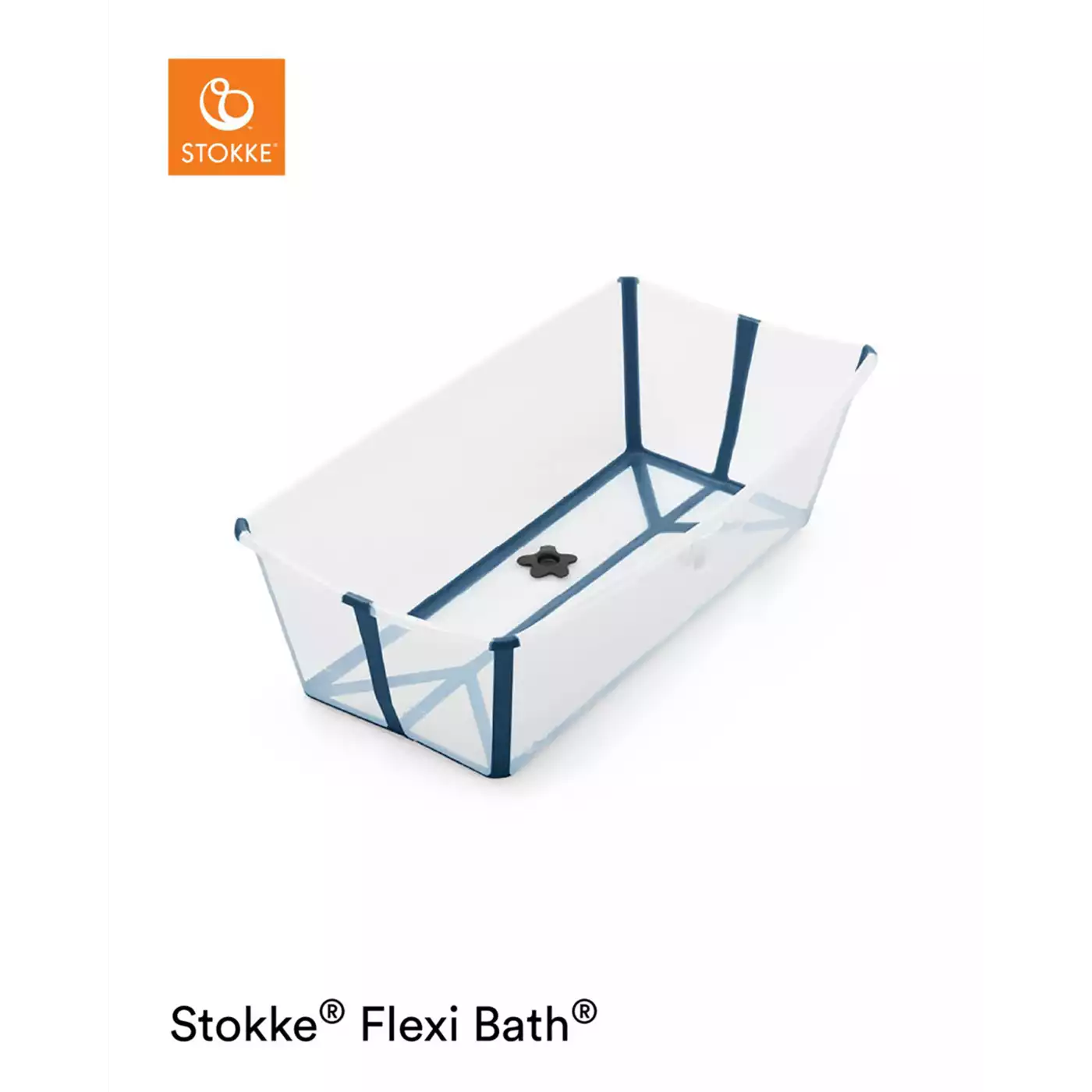 Flexi Bath® XL Transparent Blue STOKKE Transparent Weiß Blau 2000576966708 3