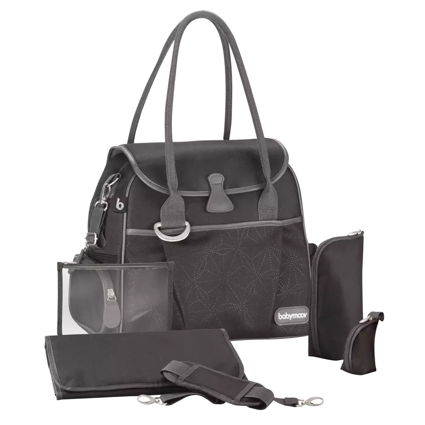 Wickeltasche Style Bag Dotwork babymoov Schwarz 2000570093004 3