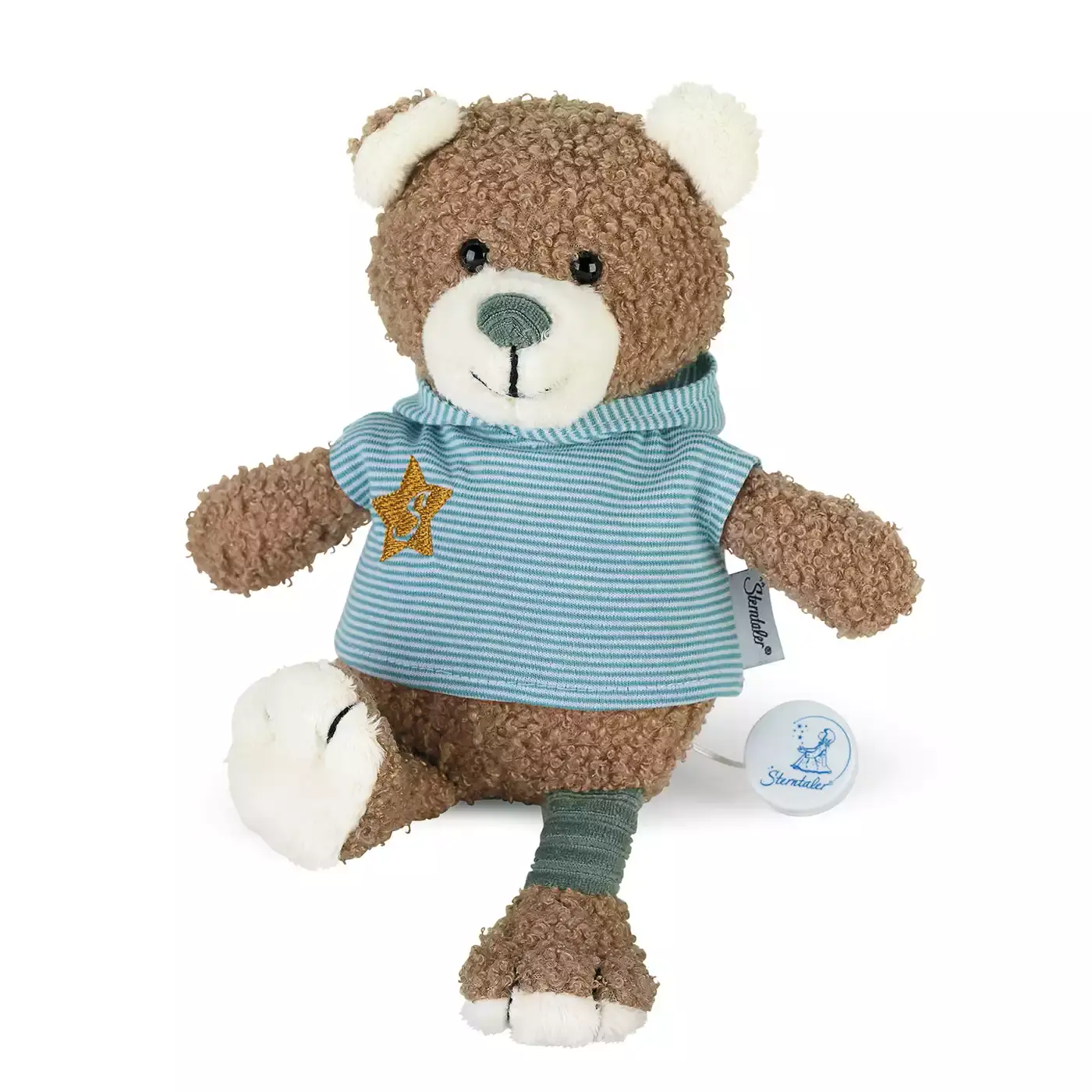 Spieluhr Plüschtier Teddybär für Baby 26 cm zum Aufhängen Melodien blau rosa 