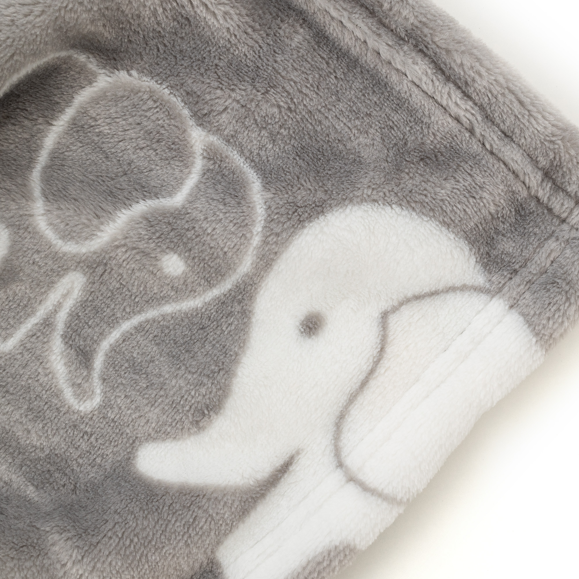 B.O. TraumZeit Flanell-Fleece Babydecke Elefant | Weiß | BabyOne |  Winterschlussverkauf 2024