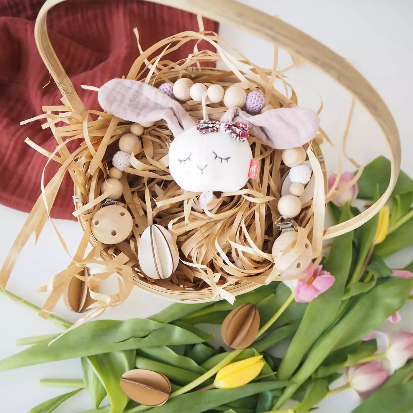 Kinderwagenkette Hase kikadu Rosa 2000579075308 5
