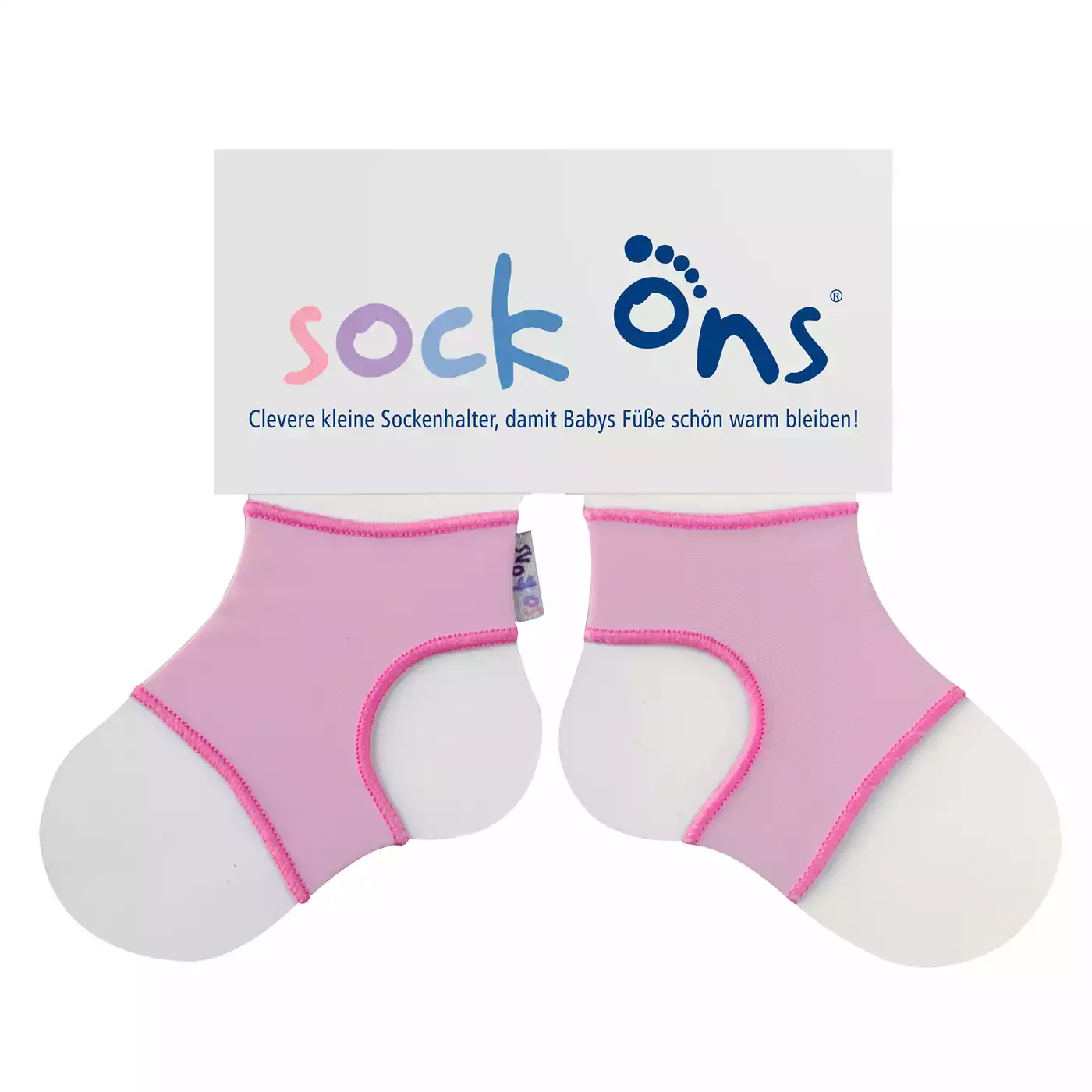Sock Ons Sockenhalter Babysocken Large 6-12m Baby Pink NEU rosa 