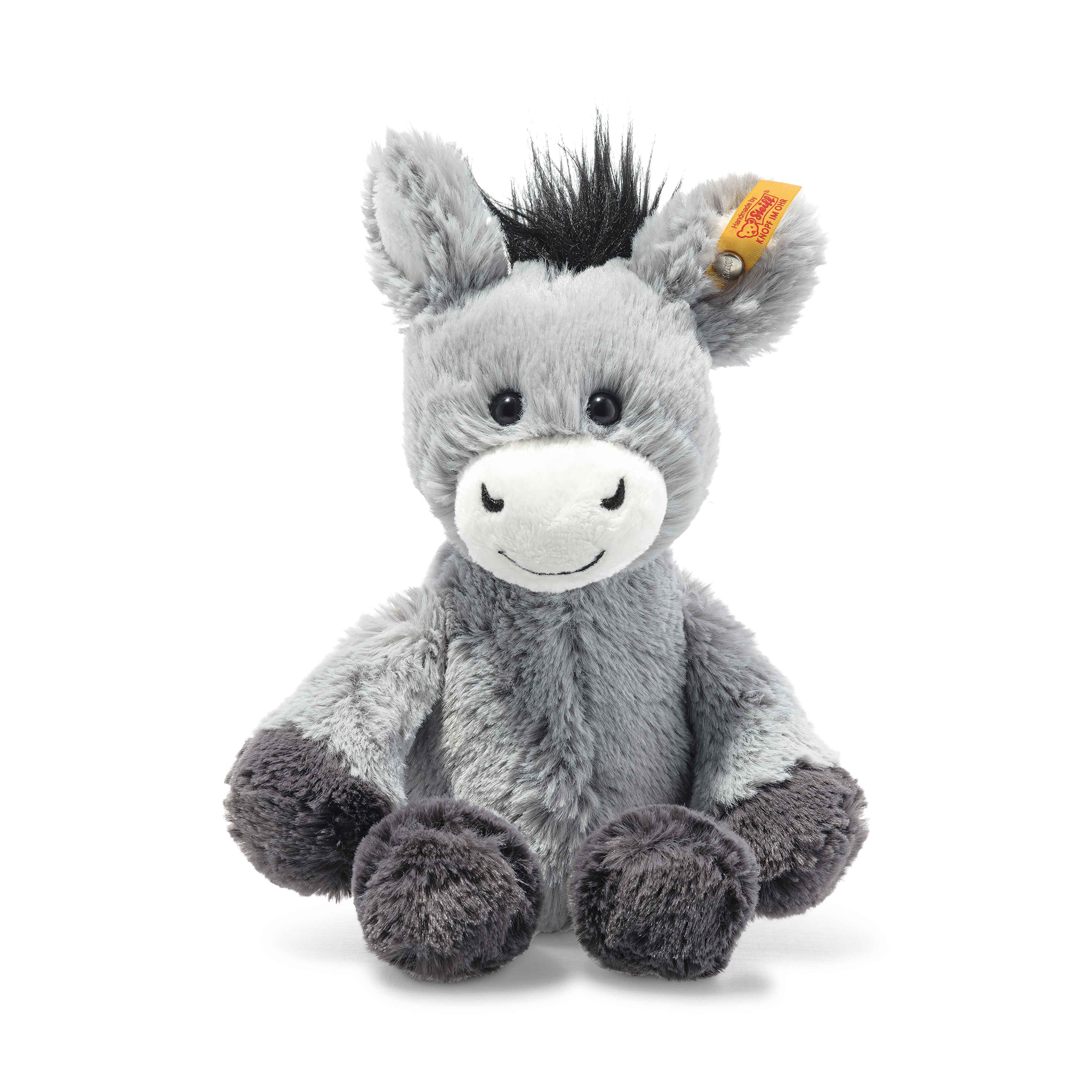 Inware 7138 Kuscheltier Esel Pauli – Grau, Liegend, 35 Cm – Kuschelweicher Spielgefährte Für Groß & Klein
