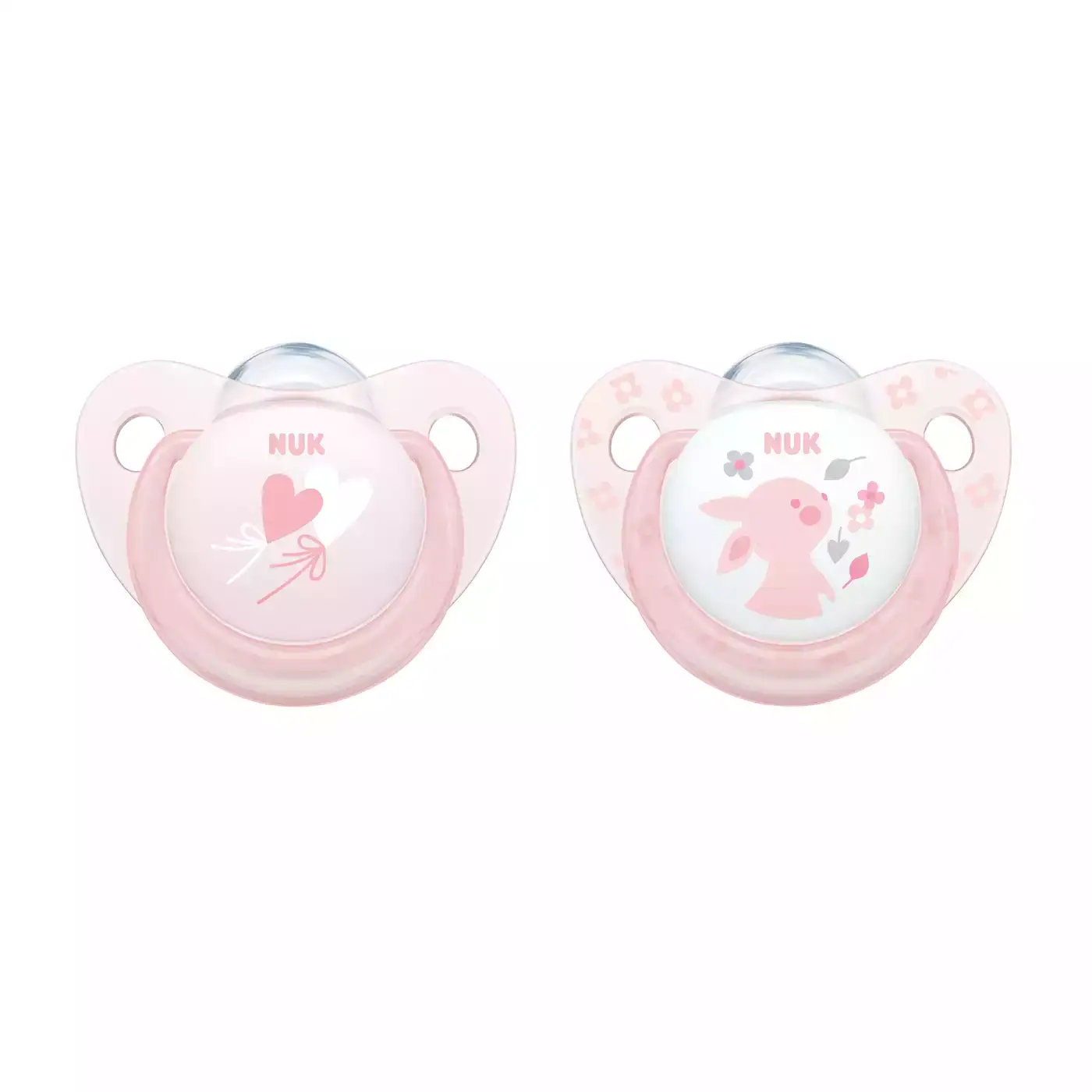 Baby Rose Trendline Silikon-Schnuller 6-18 Monate NUK Beige Pink Transparent Rosa Weiß 2000571029507 1