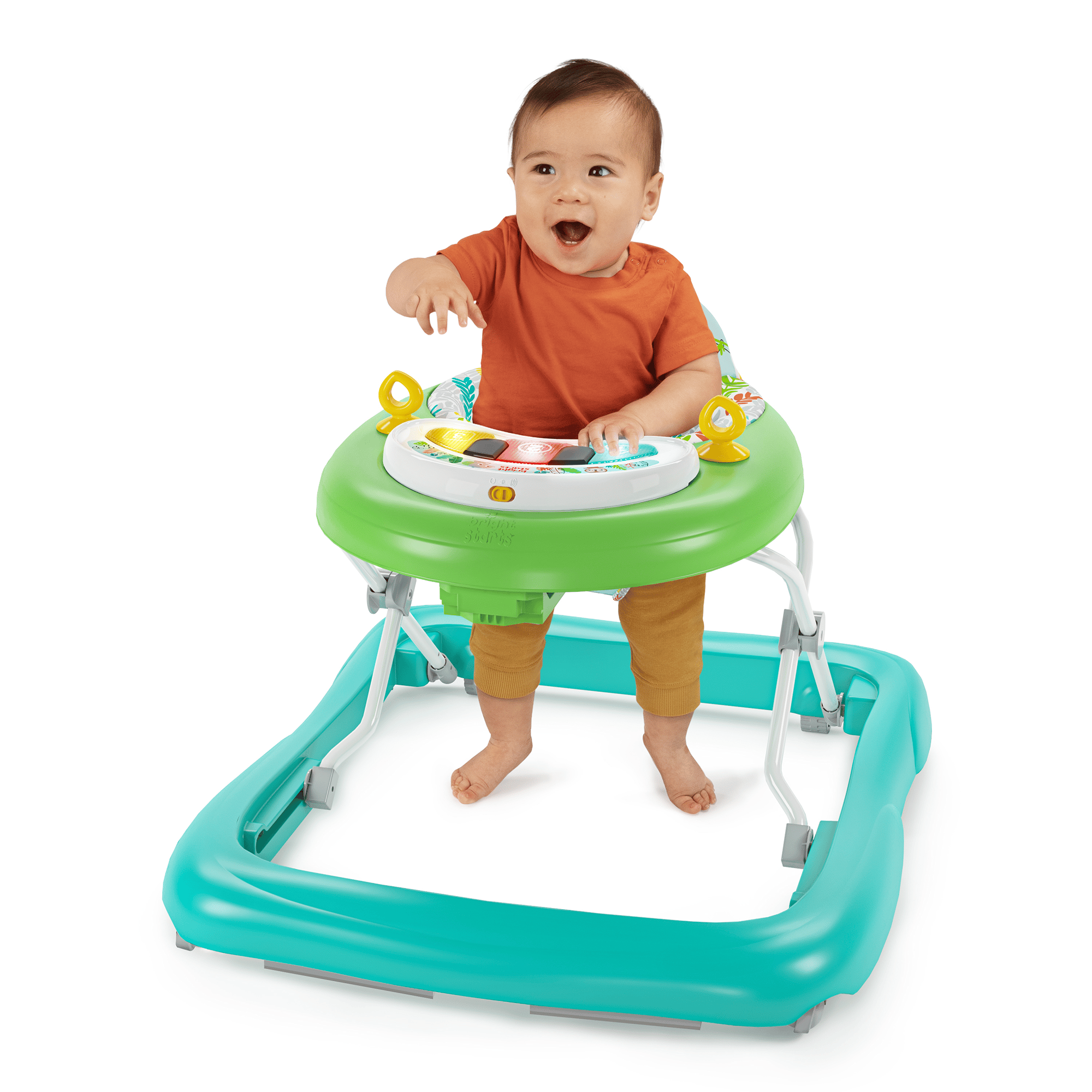 baby einstein 2-in-1 Lauflernhilfe mit Spielzeugstation | Türkis | BabyOne