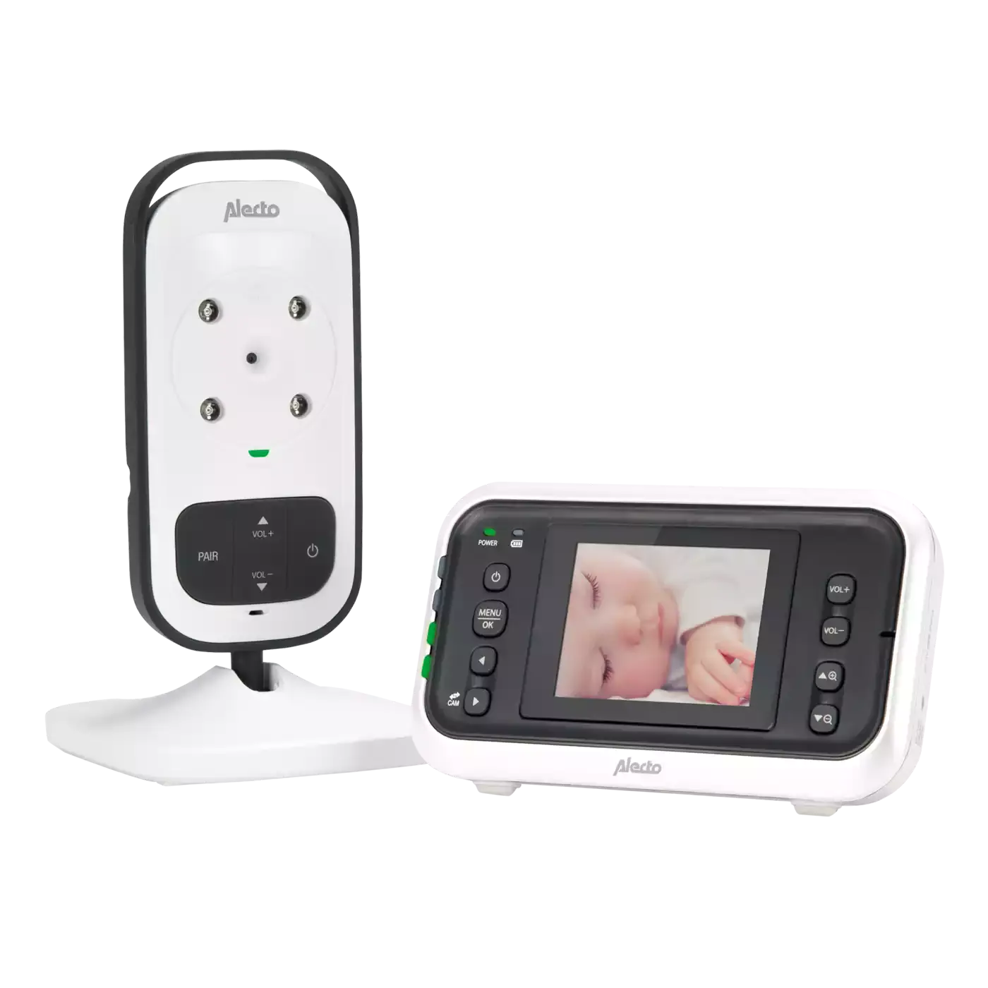 Video Babyphone DVM-75 Alecto Weiß Anthrazit 2000574089300 1