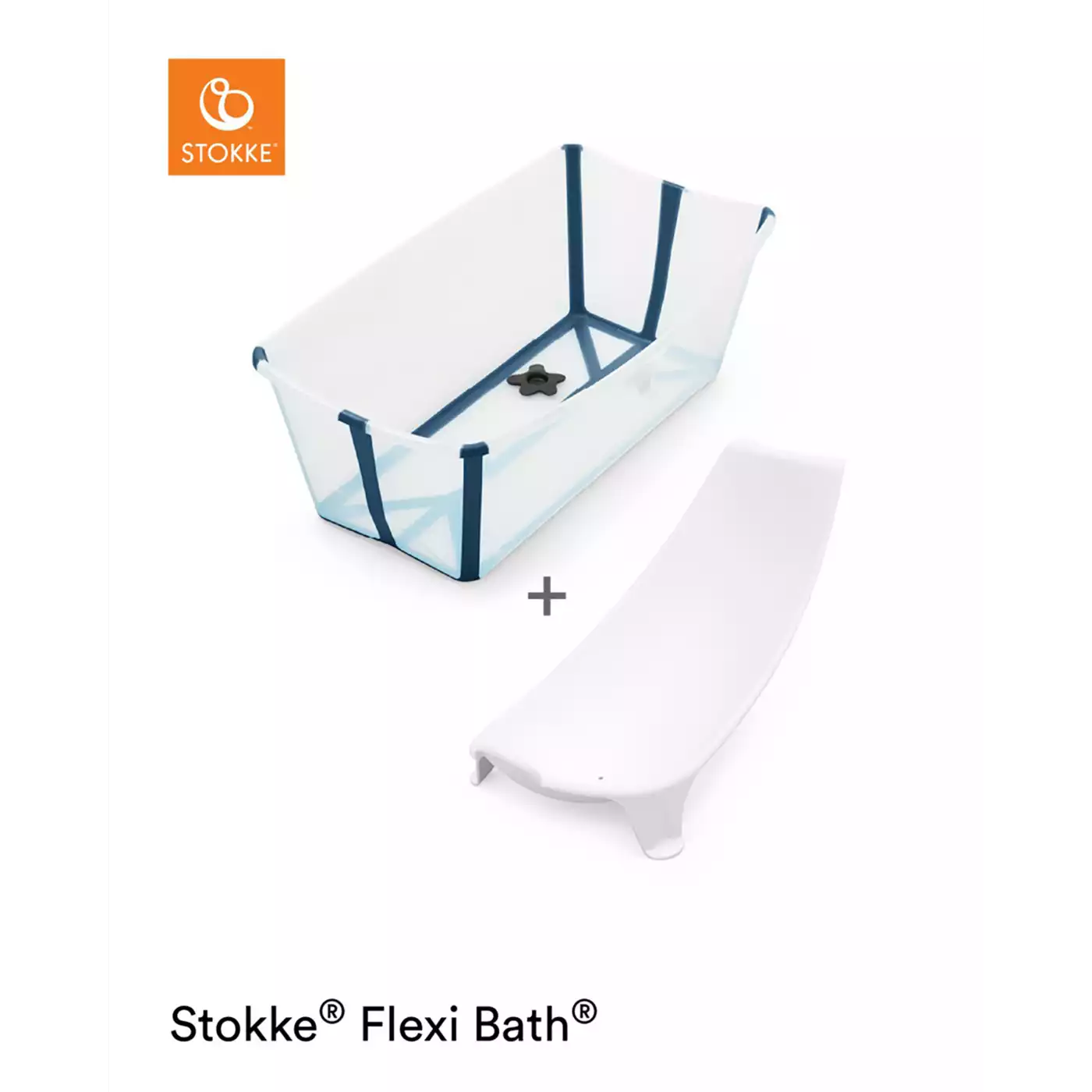 Flexi Bath® Bundle inkl. Newborn Support Transparent Blue STOKKE Transparent Weiß 2000576825302 3