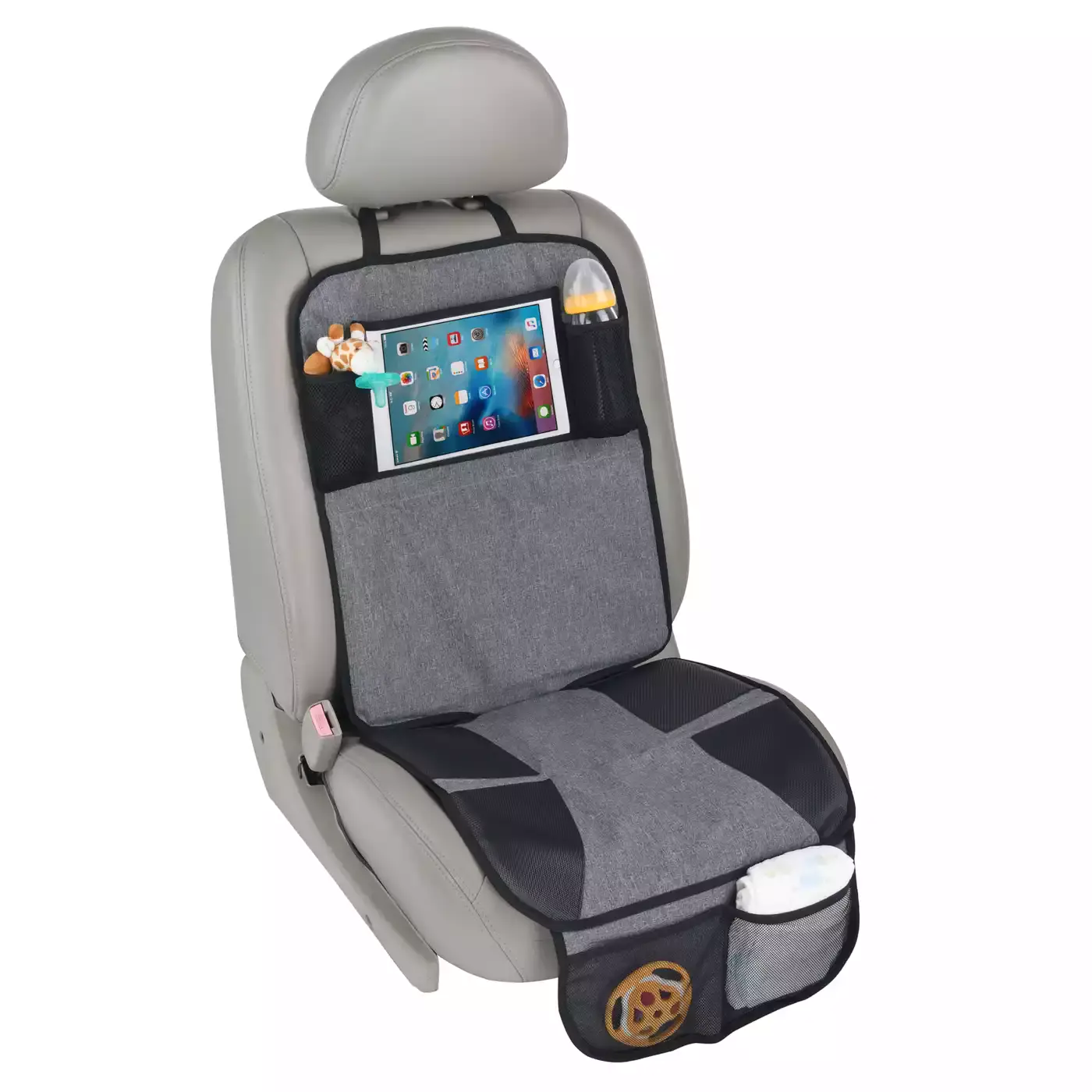Autositzunterlage mit Tabletfach B.O. StartKlar Grau 2000580714708 8
