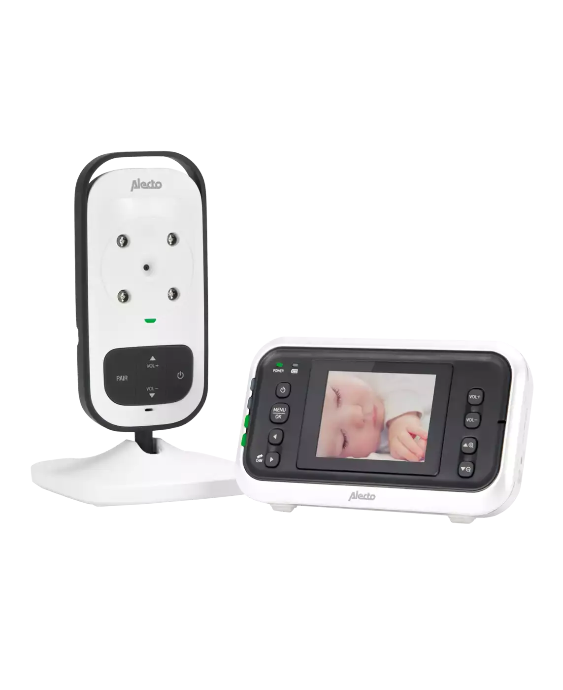 Video Babyphone DVM-75 Alecto Weiß Anthrazit 2000574089300 3