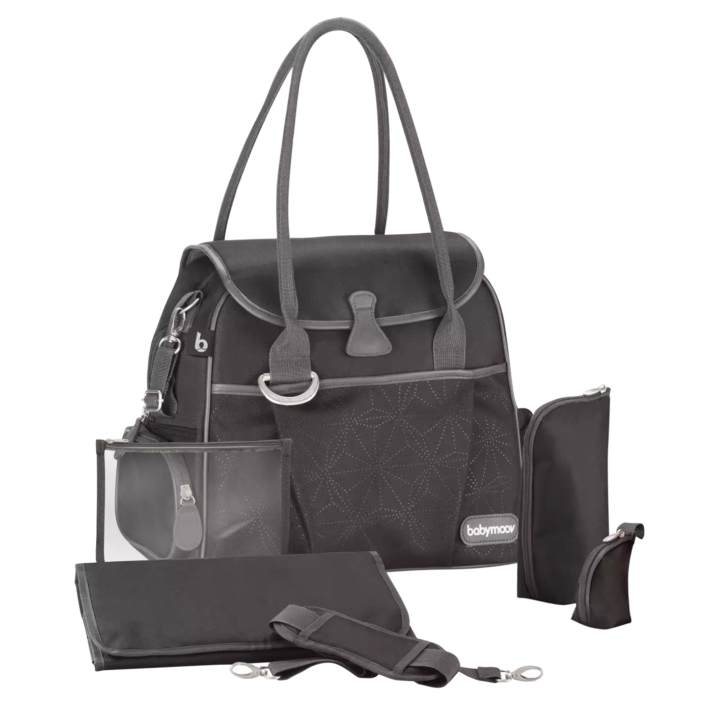 Wickeltasche Style Bag Dotwork babymoov Schwarz 2000570093004 1